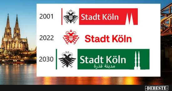 Kölns neues Logo, wenn die Muselquote endgültig 50% übersteigt - Lustige Bilder | DEBESTE.de