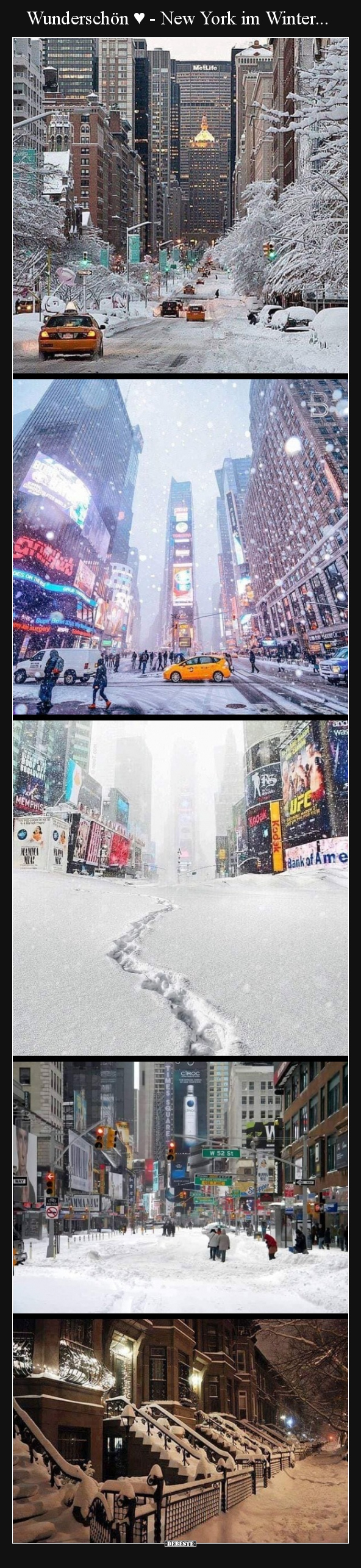 Wunderschön ♥ - New York im Winter... - Lustige Bilder | DEBESTE.de