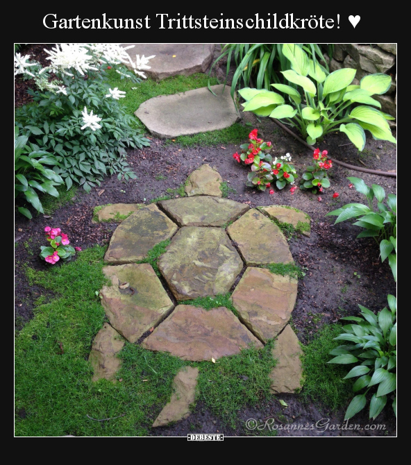 Gartenkunst Trittsteinschildkröte! ♥..