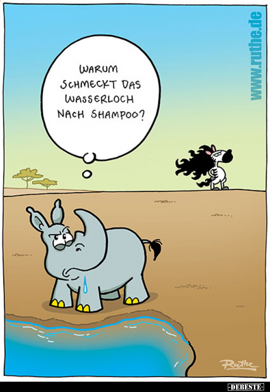 Warum schmeckt das Wasserloch nach Shampoo?.. - Lustige Bilder | DEBESTE.de