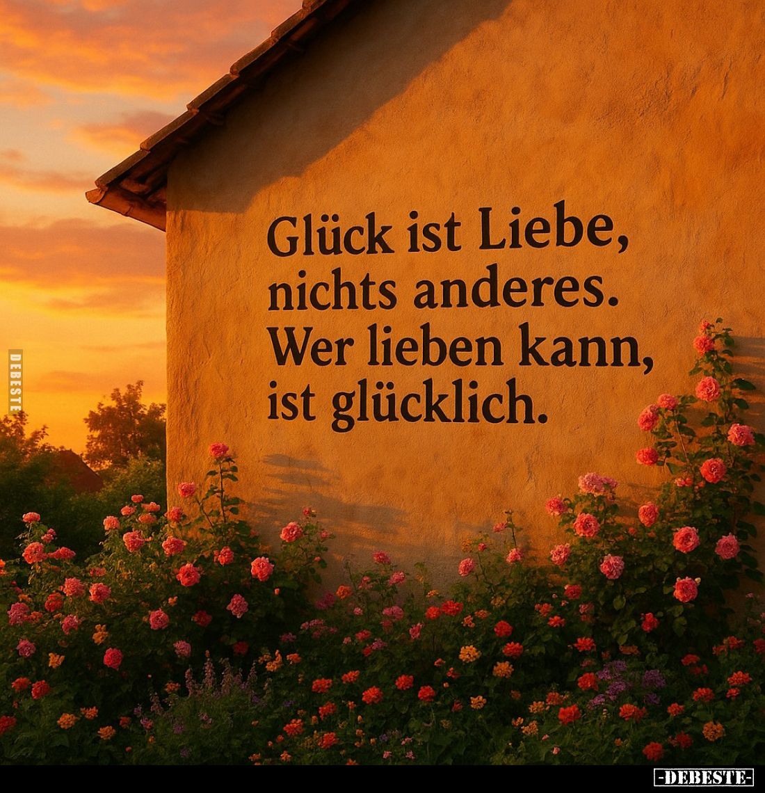 Glück ist Liebe, nichts anderes. Wer lieben kann, ist glücklich.