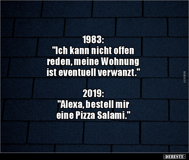 1983: "Ich kann nicht offen reden, meine Wohnung ist.." - Lustige Bilder | DEBESTE.de