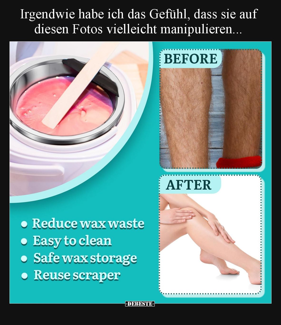 Irgendwie habe ich das Gefühl, dass sie auf diesen Fotos vielleicht manipulieren.