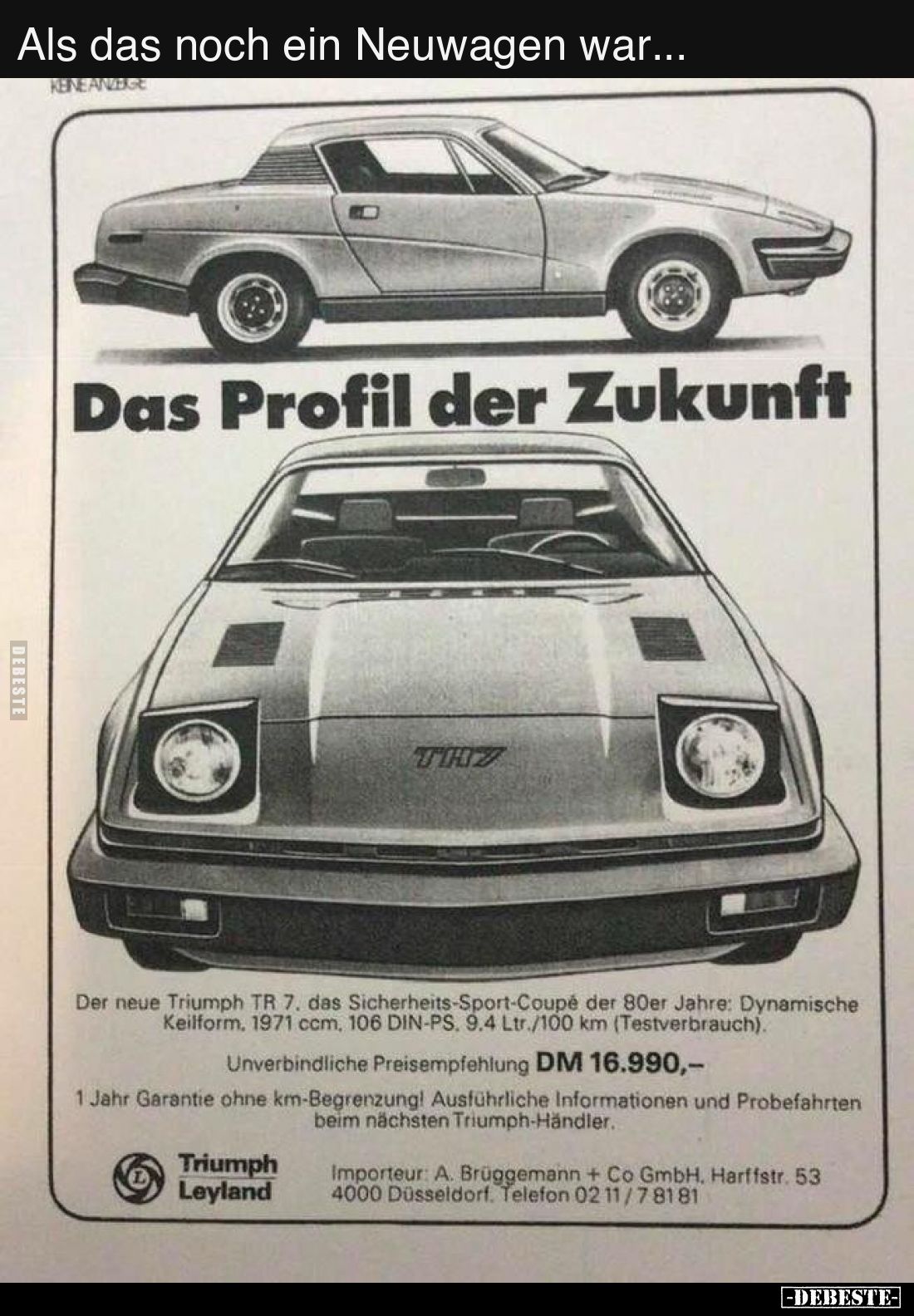 Als das noch ein Neuwagen war...