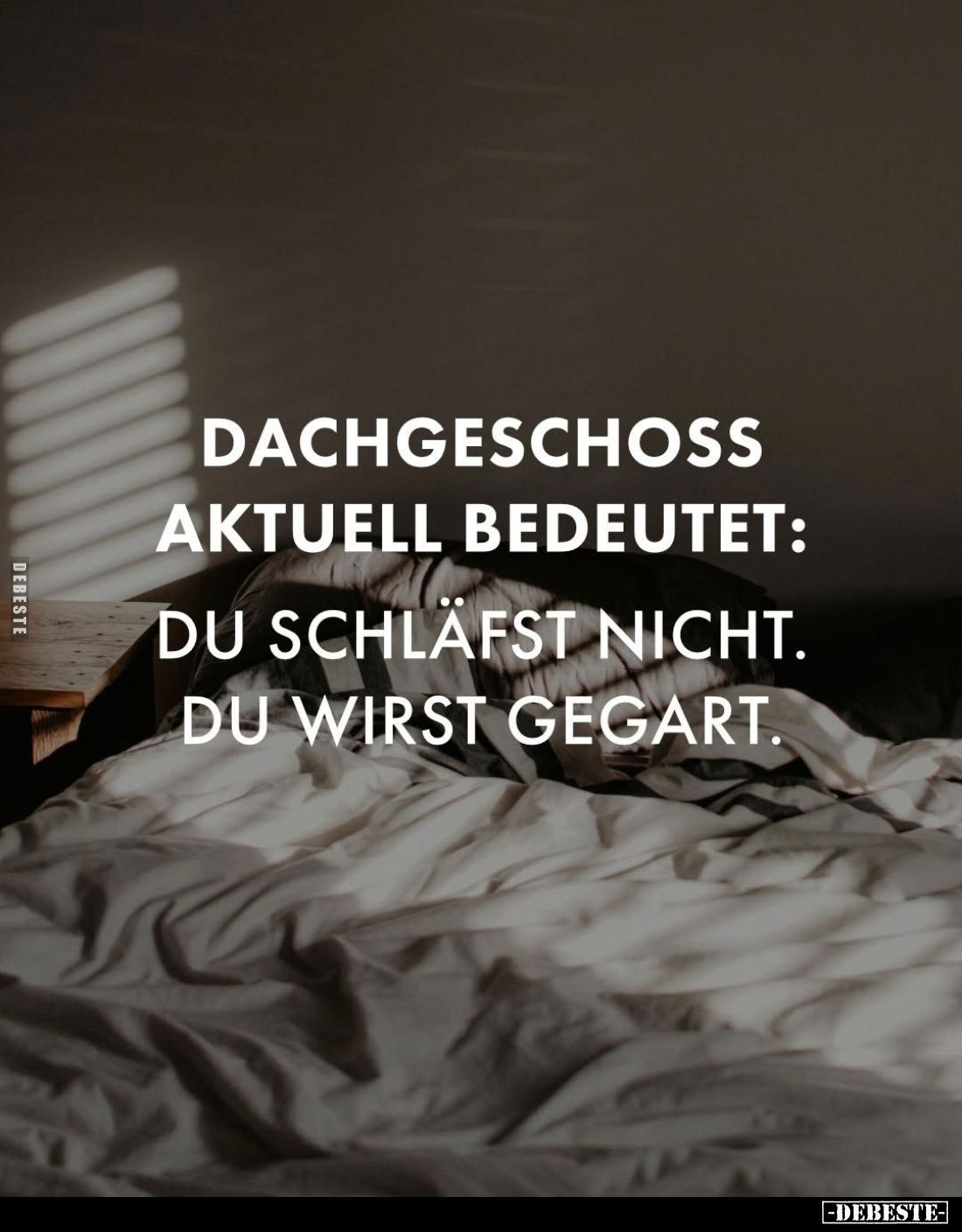 Dachgeschoss aktuell bedeutet: du schläfst nicht. Du wirst gegart.