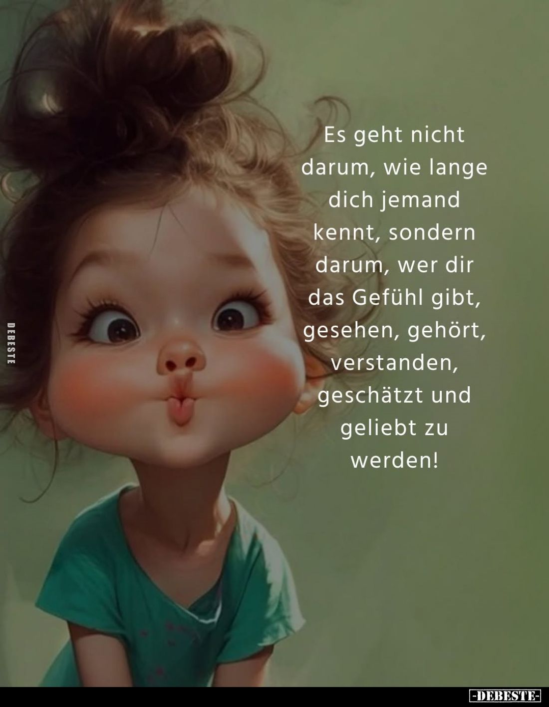 Es geht nicht darum, wie lange dich jemand kennt, sondern darum, wer dir das Gefühl gibt, gesehen, gehört, verstanden, geschä...