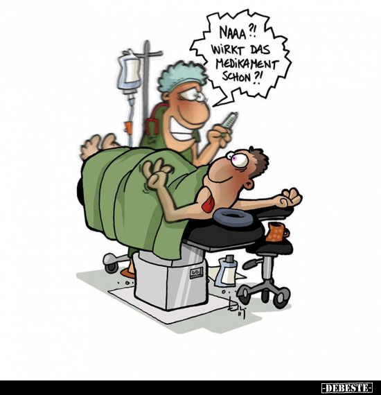 Naaa?! Wirkt das Medikament schon?!