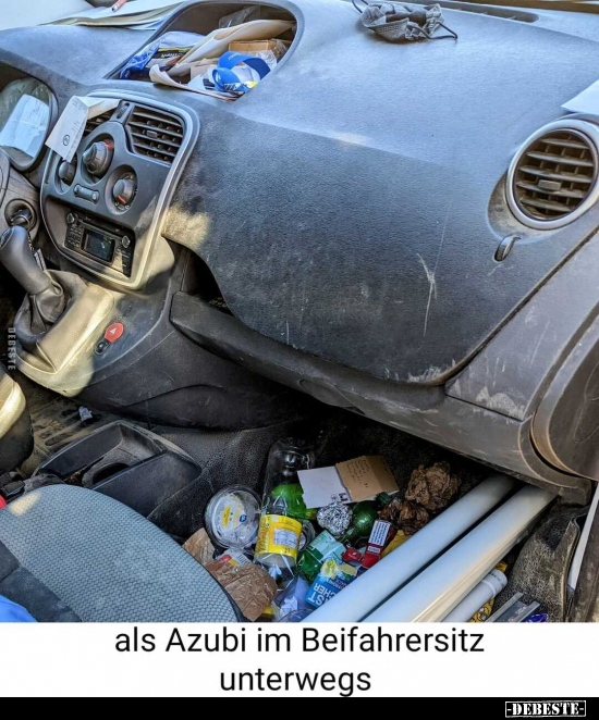 Als Azubi im Beifahrersitz unterwegs.. - Lustige Bilder | DEBESTE.de