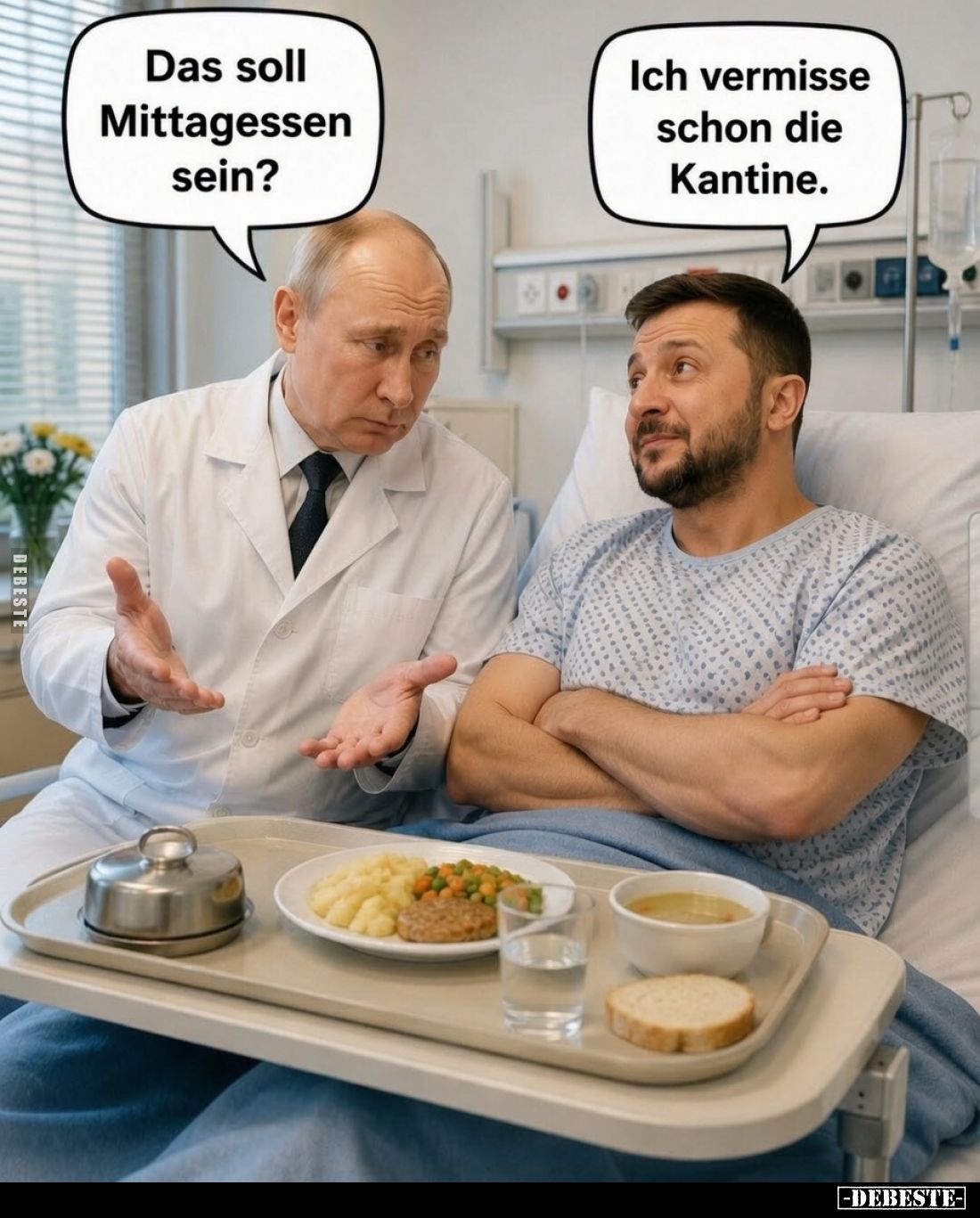 Das soll Mittagessen sein? -
Ich vermisse schon die Kantine.
