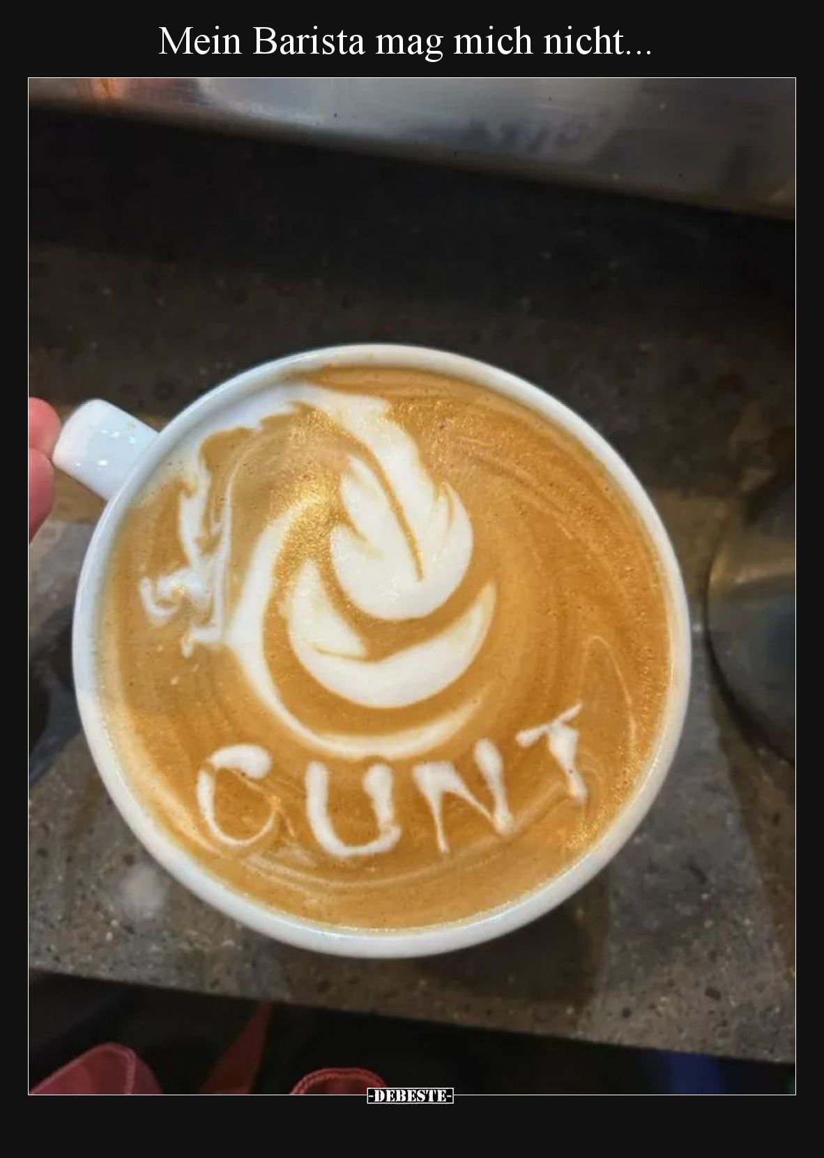 Mein Barista mag mich nicht.
