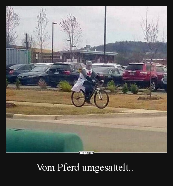 Vom Pferd umgesattelt..