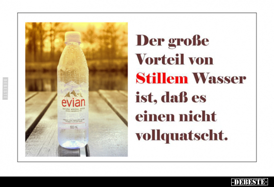 Der große Vorteil von Stillem Wasser ist.. - Lustige Bilder | DEBESTE.de