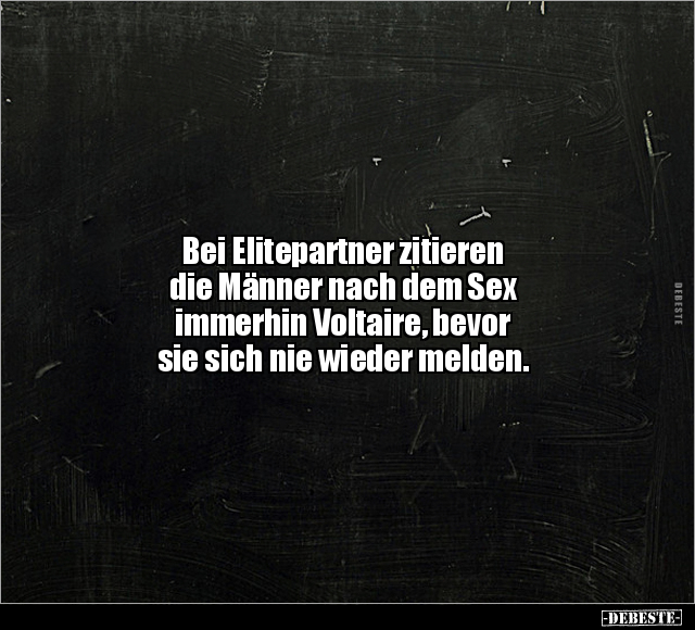 Bei Elitepartner zitieren die Männer nach dem S*ex.. - Lustige Bilder | DEBESTE.de
