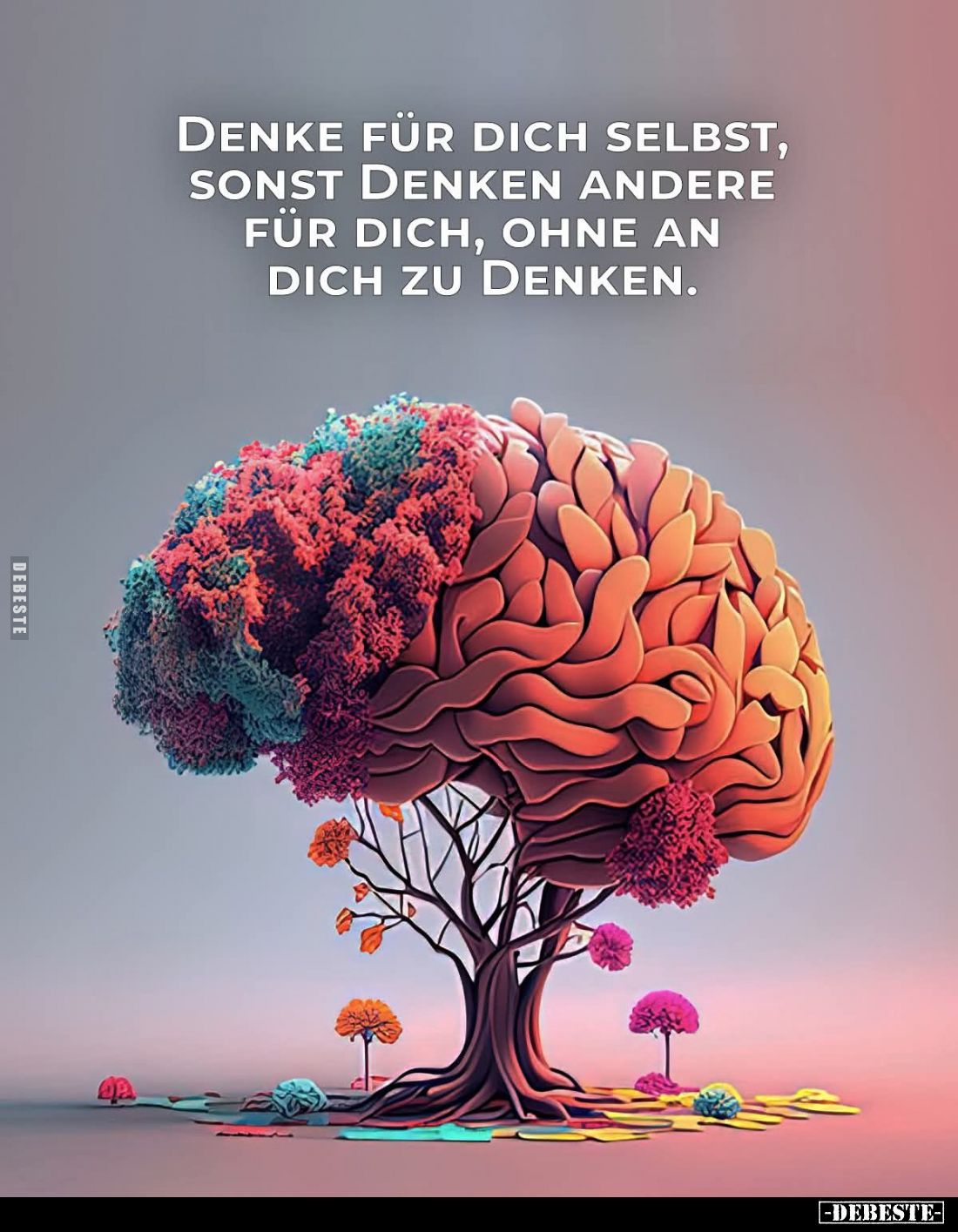 Denke für dich selbst, sonst denken andere für dich, ohne an dich zu denken.