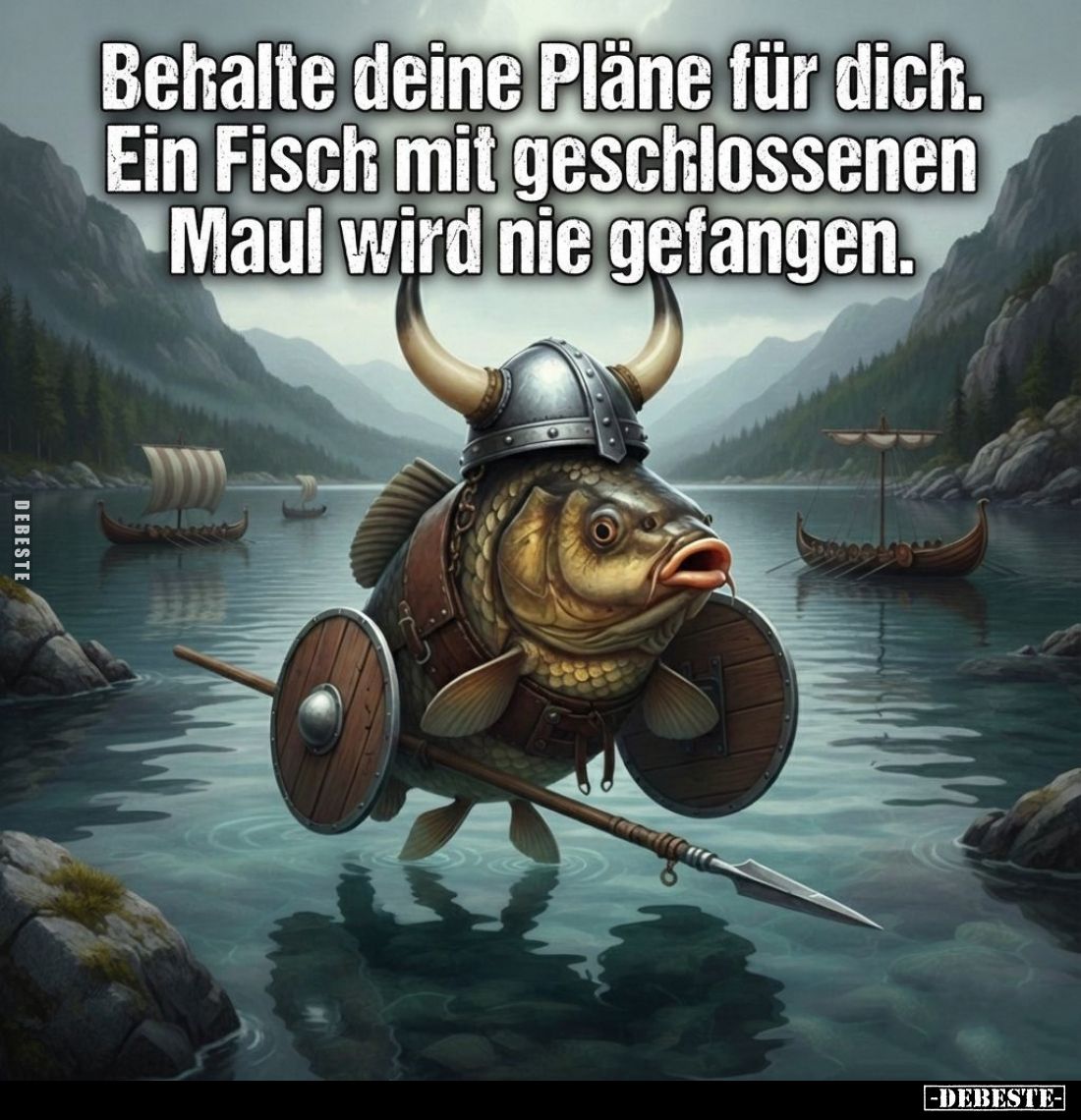 Behalte deine Pläne für dich.
Ein Fisch mit geschlossenen Maul wird nie gefangen.