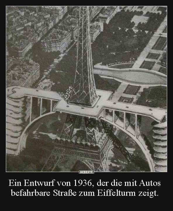 Ein Entwurf von 1936, der die mit Autos befahrbare Straße.. - Lustige Bilder | DEBESTE.de