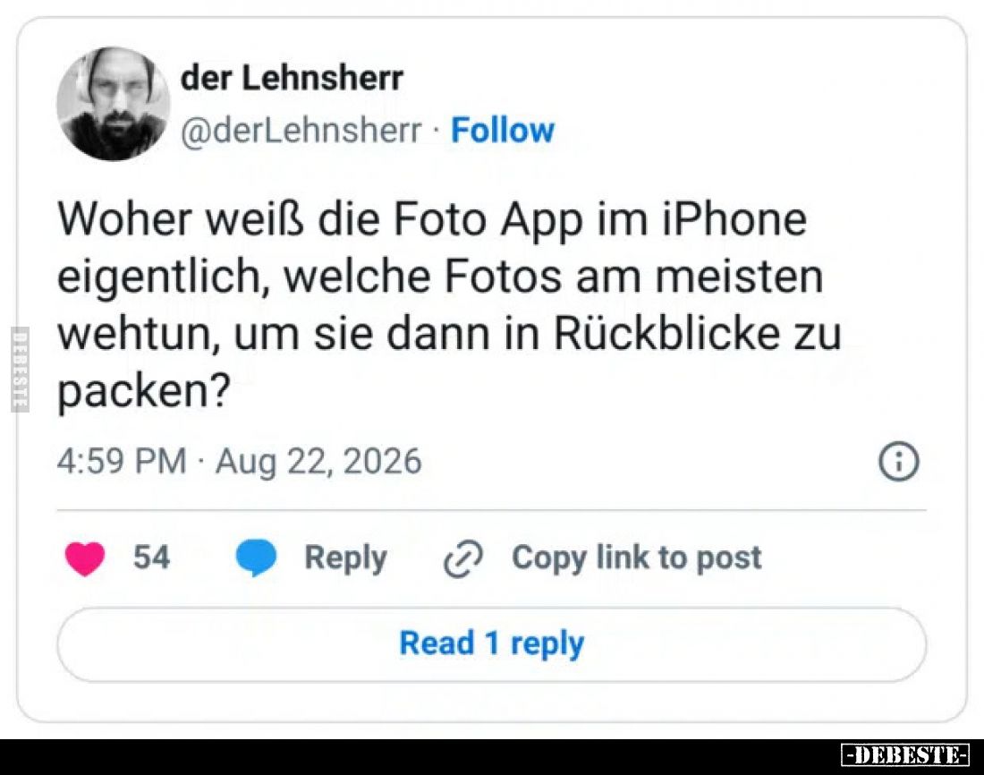 Woher weiß die Foto App im iPhone eigentlich, welche Fotos am meisten wehtun, um sie dann in Rückblicke zu packen?