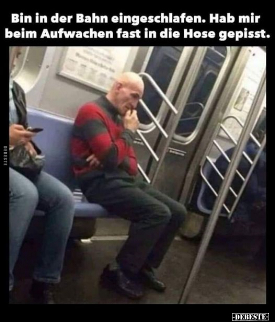 Bin in der Bahn eingeschlafen. Hab mir beim Aufwachen fast.. - Lustige Bilder | DEBESTE.de
