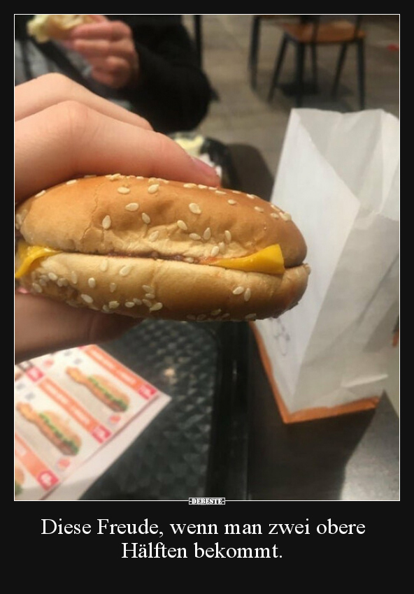 Diese Freude, wenn man zwei obere Hälften bekommt...