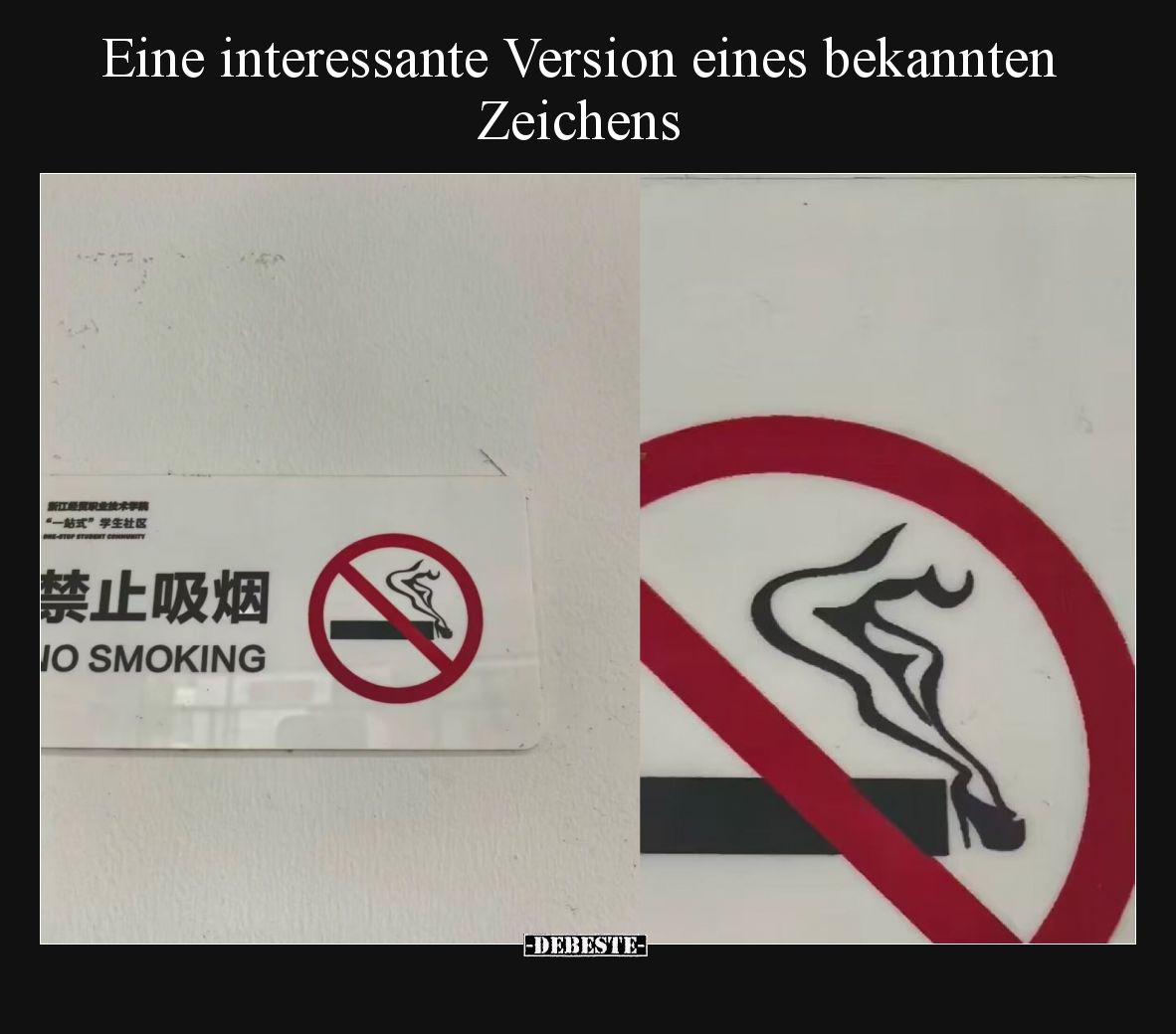 Eine interessante Version eines bekannten Zeichens