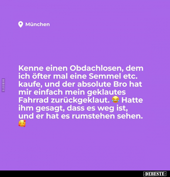 Kenne einen Obdachlosen.. - Lustige Bilder | DEBESTE.de