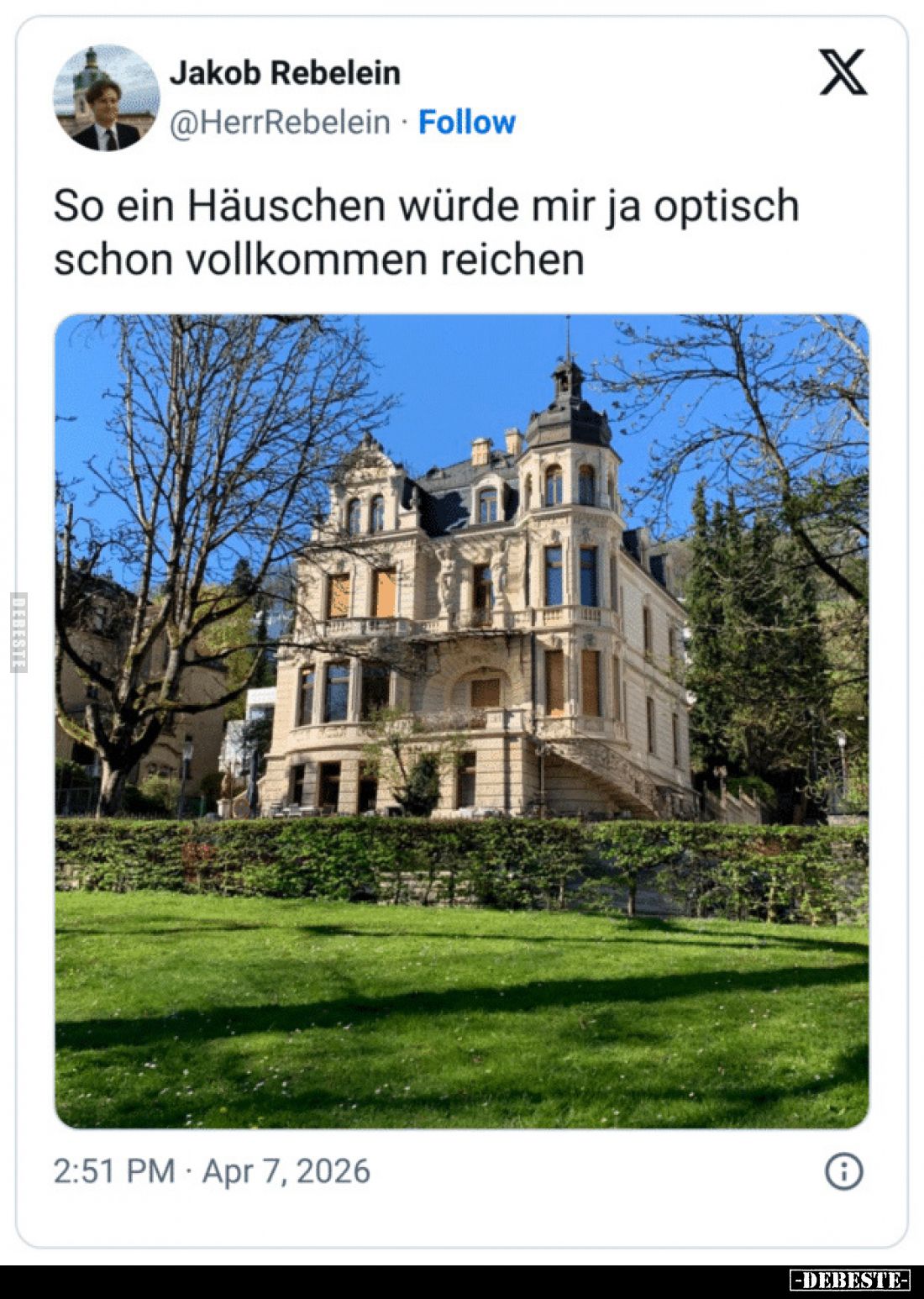 So ein Häuschen würde mir ja optisch schon vollkommen.. - Lustige Bilder | DEBESTE.de