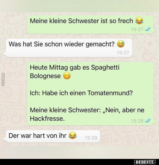 Meine kleine Schwester ist so frech.. - Lustige Bilder | DEBESTE.de