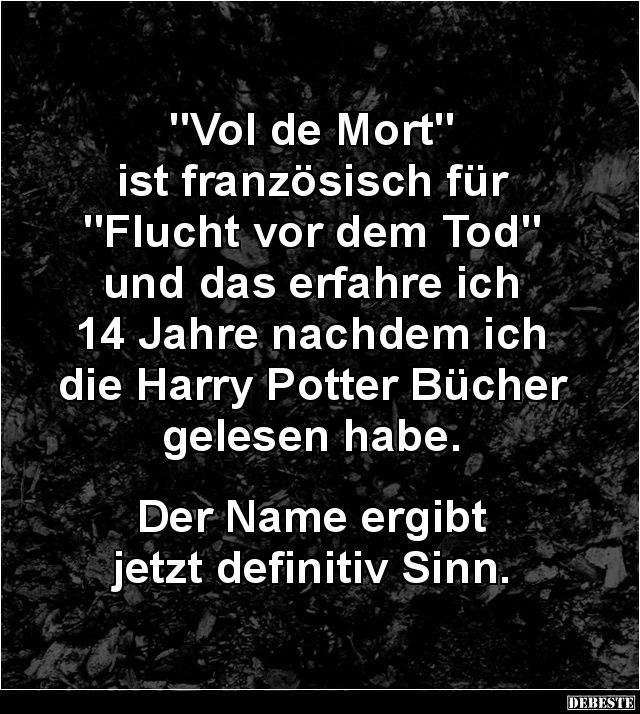 "Vol de Mort" ist französisch für... - Lustige Bilder | DEBESTE.de