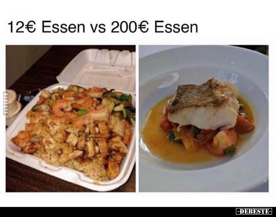 12€ Essen vs 200€ Essen.