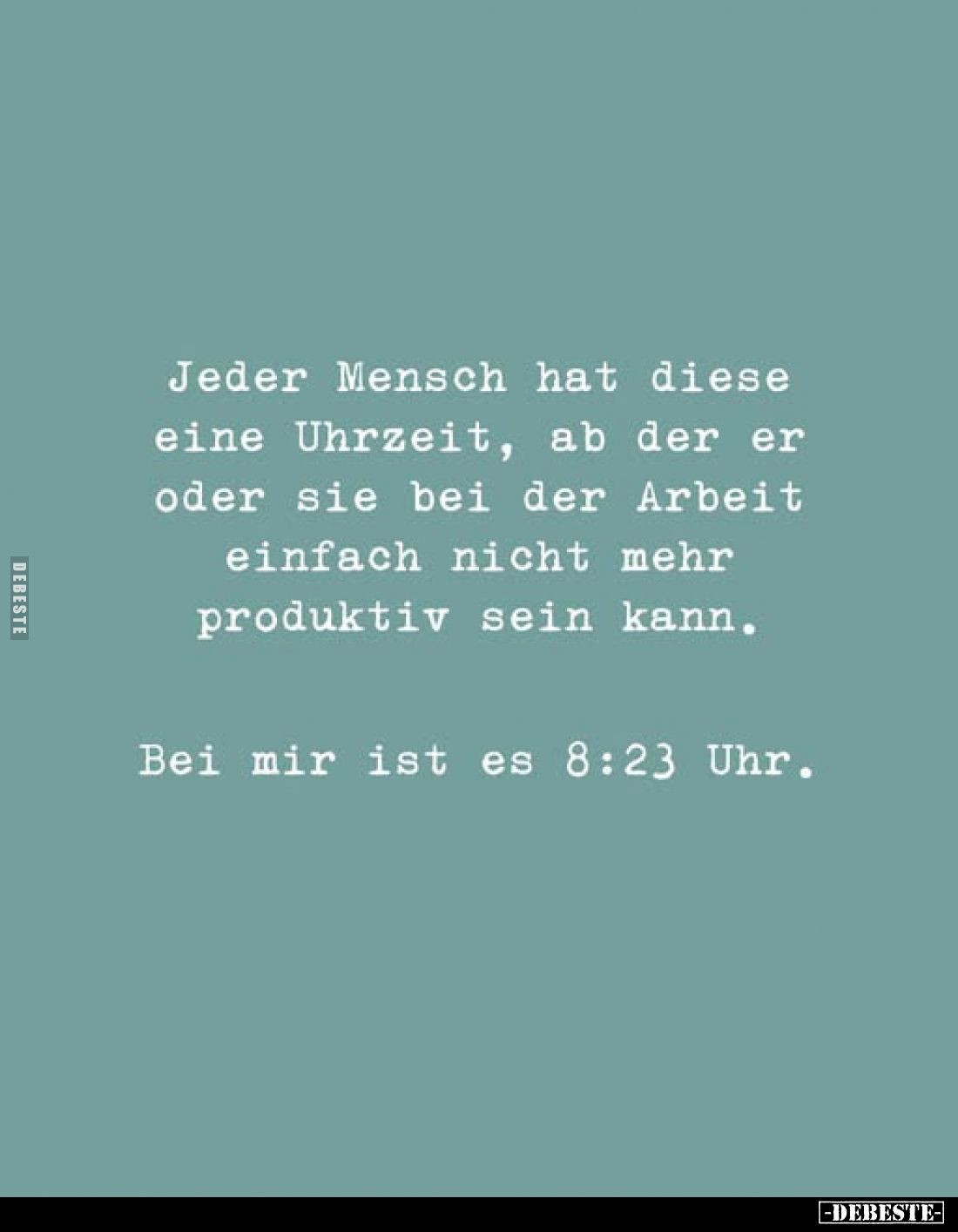 Jeder Mensch hat diese eine Uhrzeit, ab der er oder sie bei der Arbeit einfach nicht mehr produktiv sein kann.
Bei mir ist e...