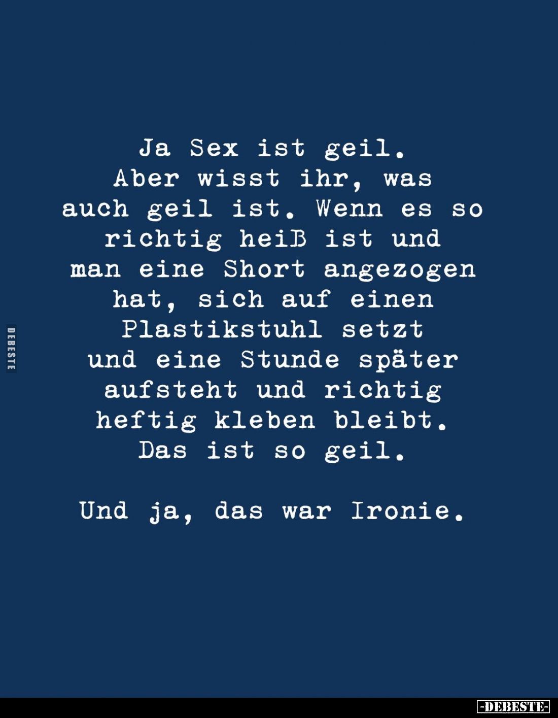 Ja Sex ist geil. Aber wisst ihr, was auch geil ist. Wenn es so richtig heiß ist und man eine Short angezogen hat, sich auf ei...