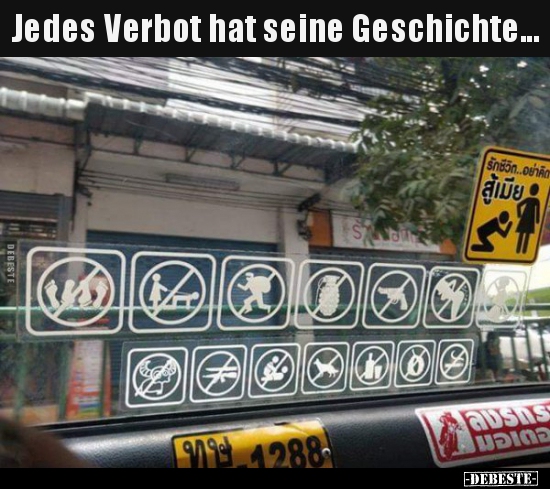 Jedes Verbot hat seine Geschichte... - Lustige Bilder | DEBESTE.de