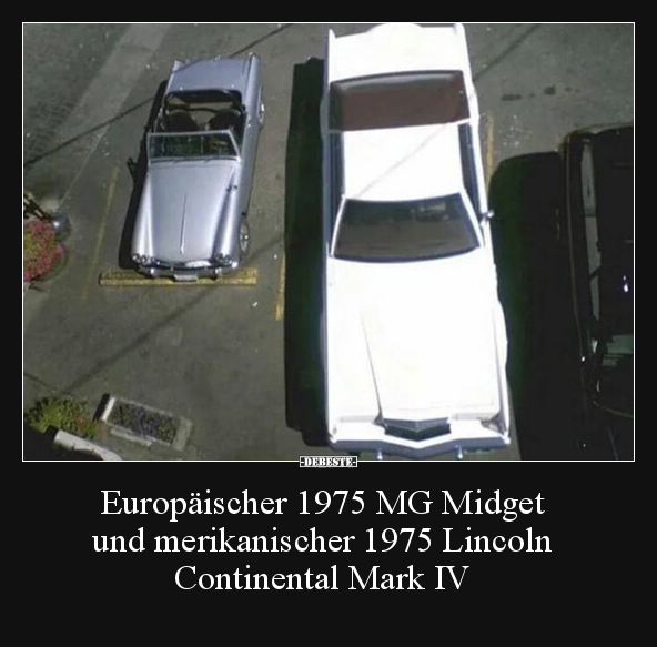 Europäischer 1975 MG Midget und merikanischer 1975.. - Lustige Bilder | DEBESTE.de