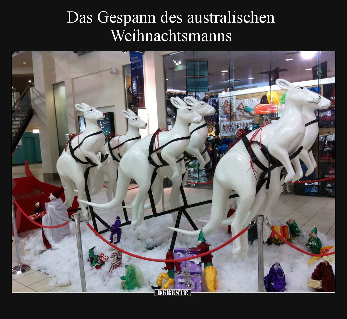 Das Gespann des australischen Weihnachtsmanns