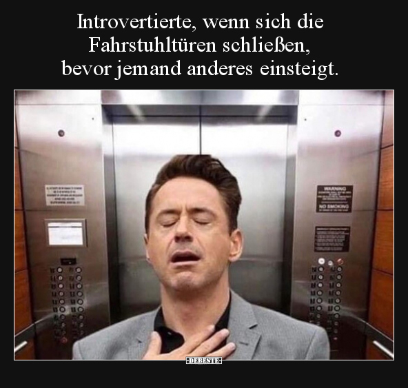 Introvertierte, wenn sich die Fahrstuhltüren schließen.. - Lustige Bilder | DEBESTE.de