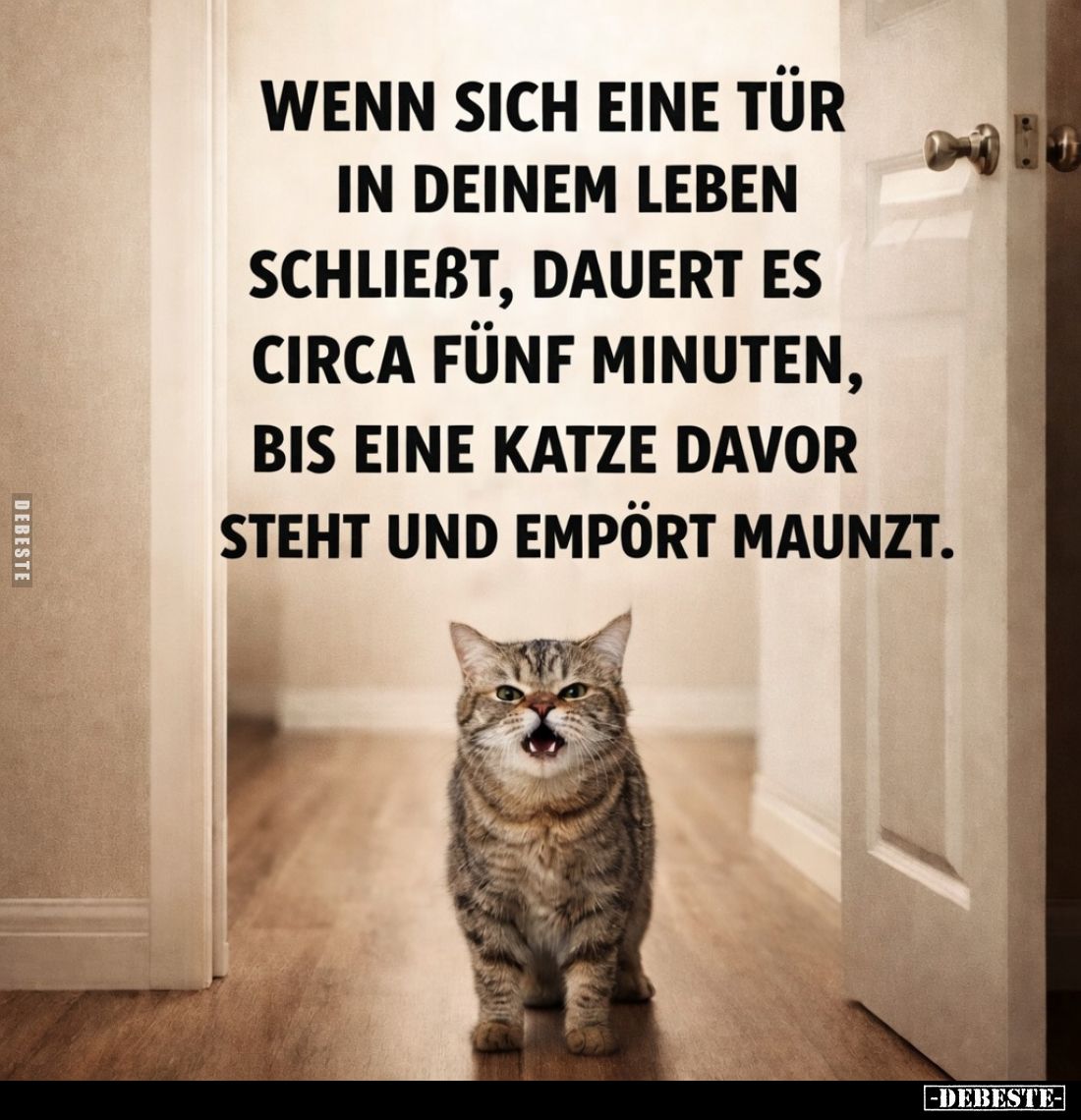 Wenn sich eine Tür in deinem Leben schließt, dauert es.. - Lustige Bilder | DEBESTE.de