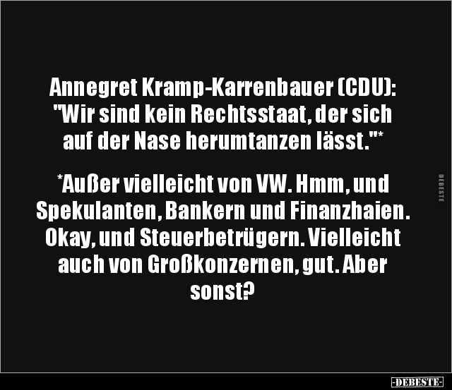 Annegret Kramp-Karrenbauer (CDU): "Wir sind kein.." - Lustige Bilder | DEBESTE.de