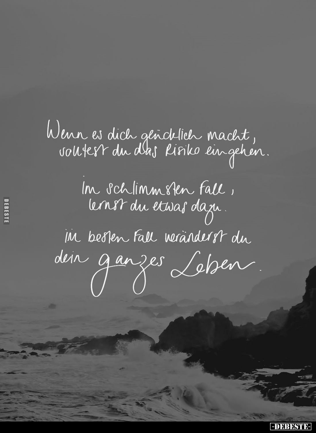 Wenn es dich glücklich macht, wolltest du das Risiko eingehen.. - Lustige Bilder | DEBESTE.de
