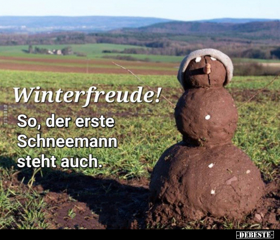 Winterfreude! So, der erste Schneemann steht auch... - Lustige Bilder | DEBESTE.de