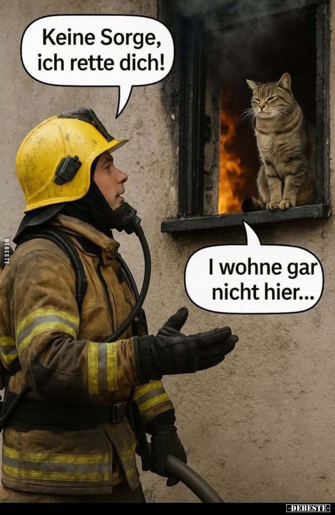 Keine Sorge, ich rette dich! -
I wohne gar nicht hier...