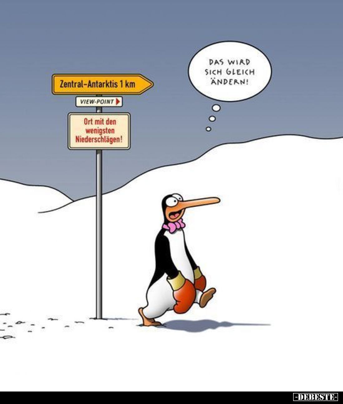 Das wird sich gleich ändern!
-
Zentral-Antarktis 1 km
VIEW POINT
Ort mit den wenigsten Niederschlägen!