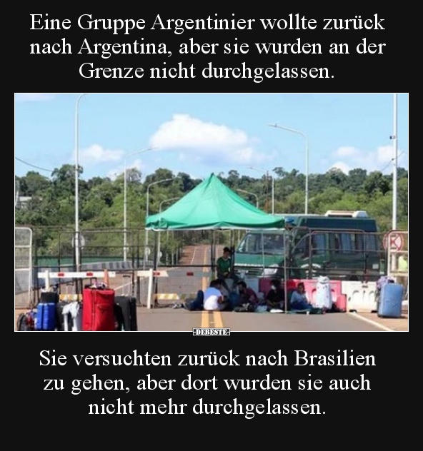 Eine Gruppe Argentinier wollte zurück nach Argentina, aber..