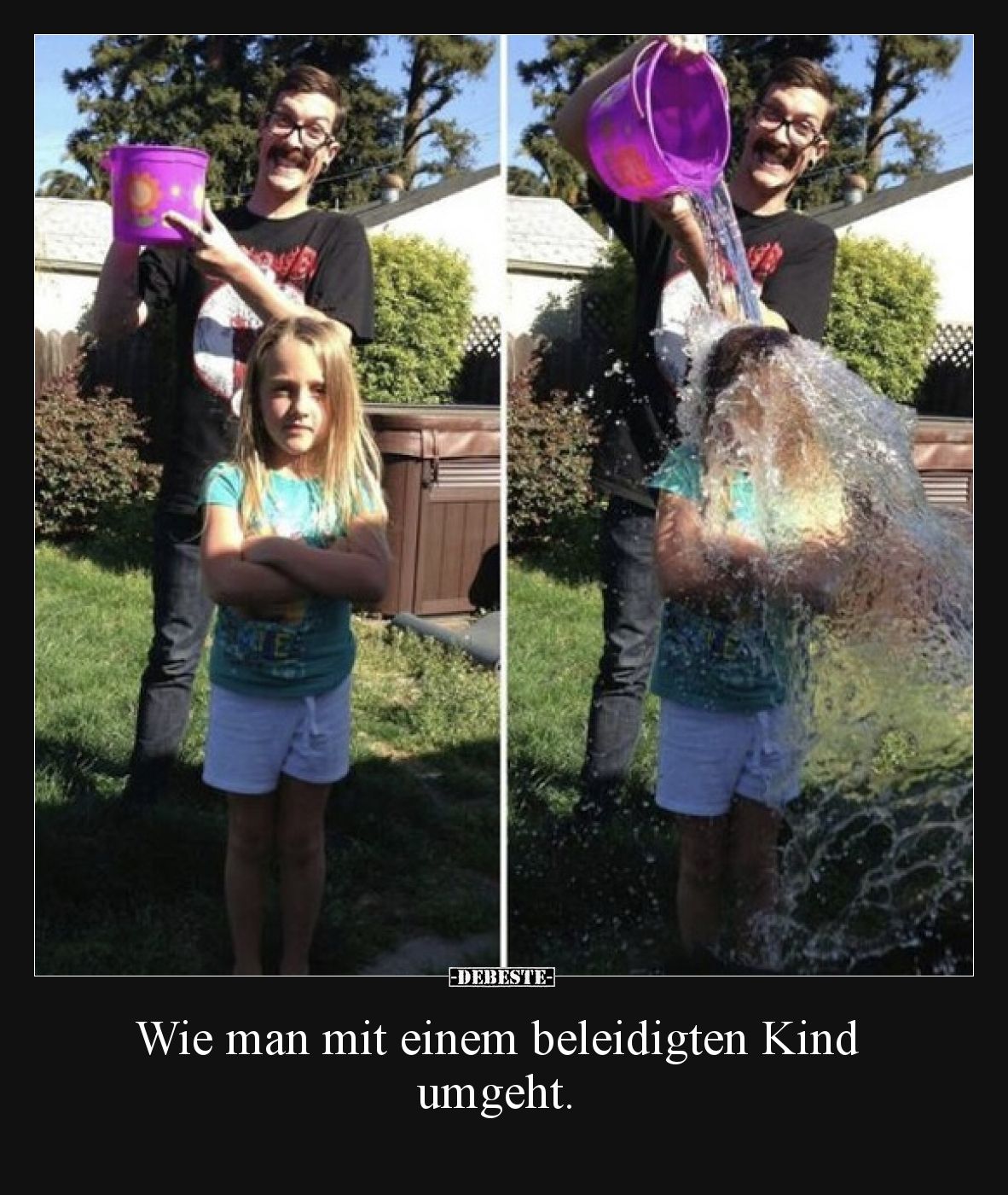 Wie man mit einem beleidigten Kind umgeht.