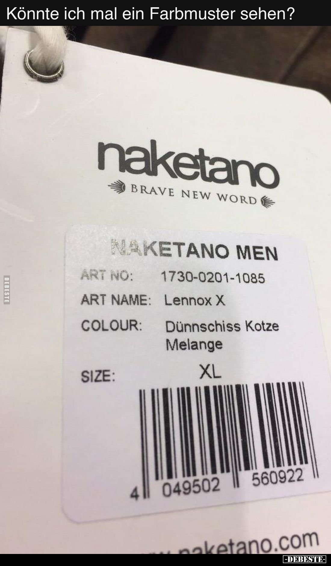 Könnte ich mal ein Farbmuster sehen?..