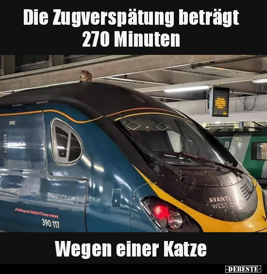 Die Zugverspätung beträgt 270 Minuten.. - Lustige Bilder | DEBESTE.de