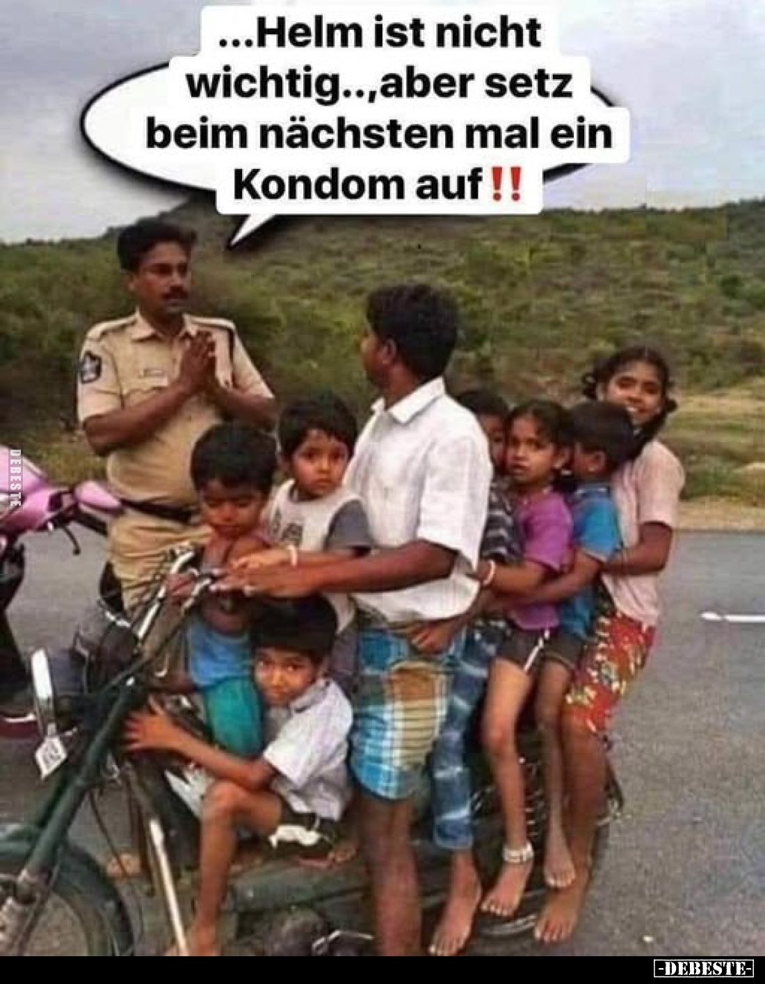 Helm ist nicht wichtig..,aber setz beim nächsten mal ein Kondom auf!!