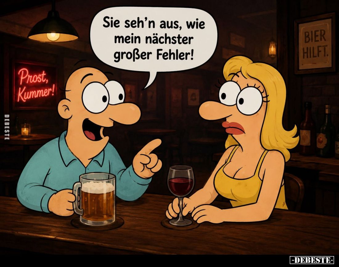 Sie seh'n aus, wie mein nächster großer Fehler!
