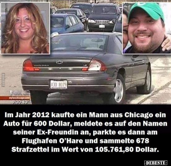 Im Jahr 2012 kaufte ein Mann aus Chicago ein Auto.. - Lustige Bilder | DEBESTE.de