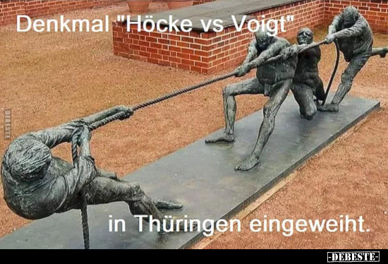 Denkmal "Höcke vs Voigt" in Thüringen eingeweiht... - Lustige Bilder | DEBESTE.de