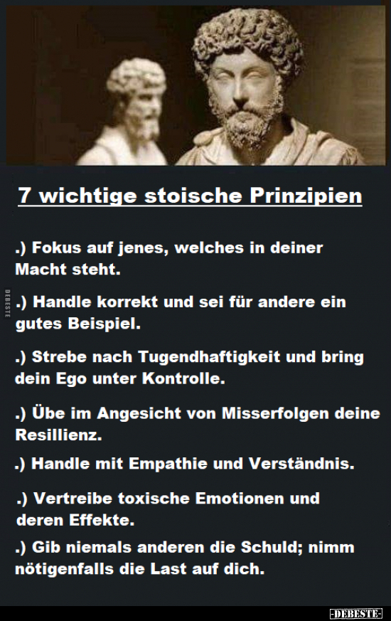 7 wichtige stoische Prinzipien.. - Lustige Bilder | DEBESTE.de